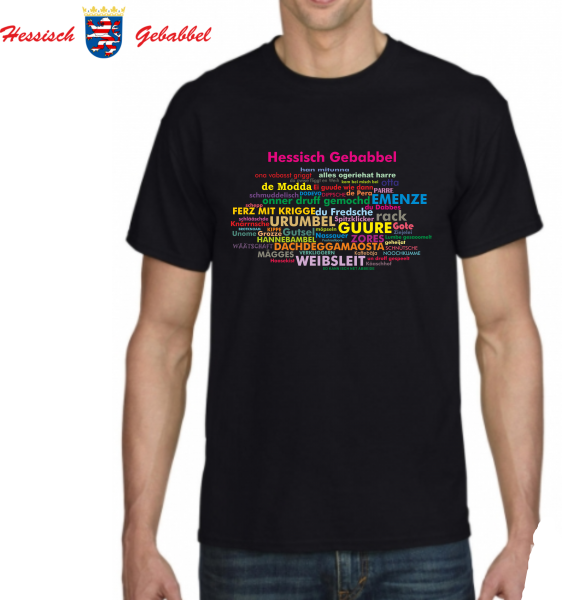 Hessisch Gebabbel Shirt black - Druck multi